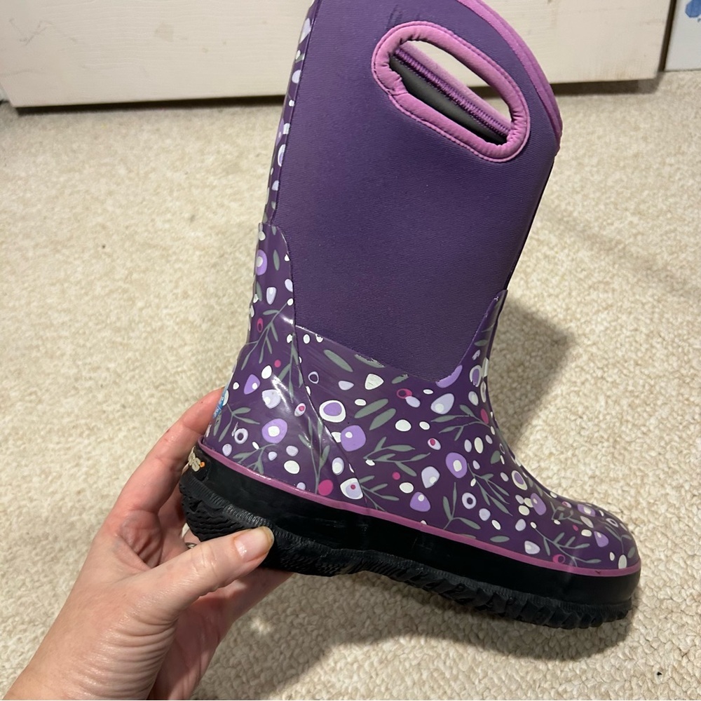 BOGS Classic Cattl floral boot youth size 5 Womens size 6.5 Waterproof insulated - Picture 8 of 11